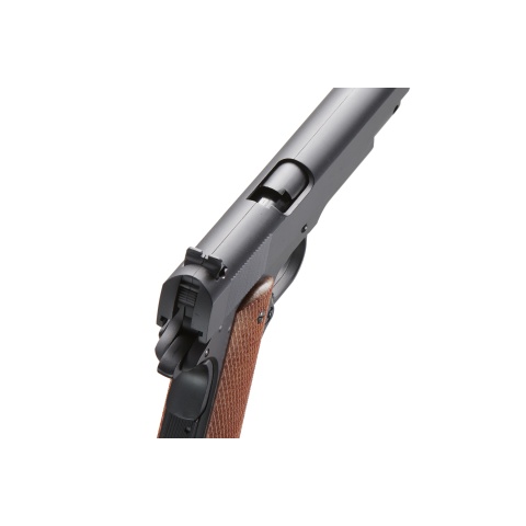 WellFire 1911-A1 Spring Powered Airsoft Pistol (Color: Black / Faux Wood)