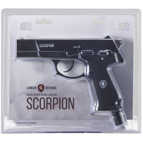 Lancer Defense Scorpion .50 Cal CO2 Powered Less Lethal Defense Pistol *Pistol Only* (Color: Black)