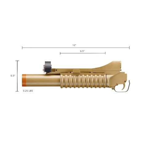 Double Bell M203 Long Type Airsoft Gas Grenade Launcher (Color: Tan)
