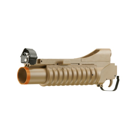 Double Bell Full Metal 40mm 3-in-1 M203 Airsoft Gas Grenade Launcher for M4/M16 Series Airsoft Rifles (Color: Tan)