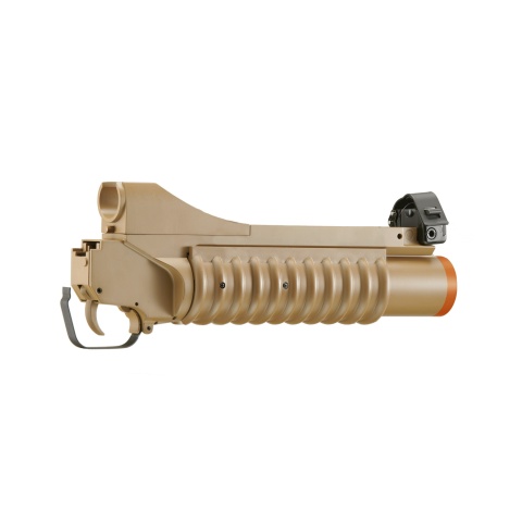Double Bell Full Metal 40mm 3-in-1 M203 Airsoft Gas Grenade Launcher for M4/M16 Series Airsoft Rifles (Color: Tan)