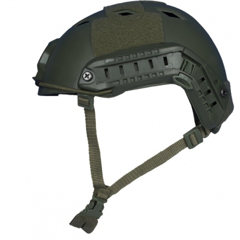 Firepower Airsoft Base Jump Style Helmet w/ Accessory RIS - OD GREEN