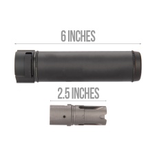 5KU SOCOM Series QD Mock Suppressor w/ Flash Hider [14mm CCW] - BLACK