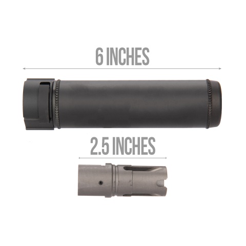5KU SOCOM Series QD Mock Suppressor w/ Flash Hider [14mm CCW] - BLACK