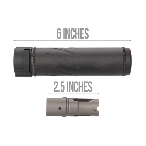 5KU SOCOM Series QD Mock Suppressor w/ Flash Hider [14mm CCW] - BLACK