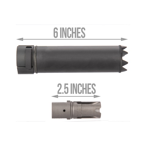 5KU SOCOM Monster QD Mock Suppressor w/ Flash Hider [14mm CCW] - BLACK