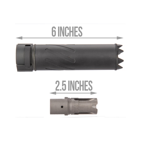 5KU SOCOM Monster QD Mock Suppressor w/ Flash Hider [14mm CCW] - BLACK