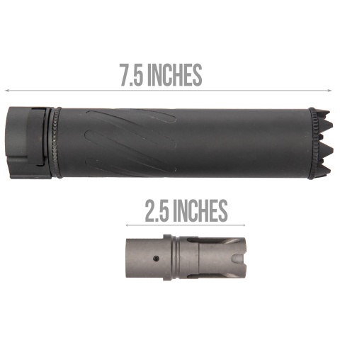 5KU SOCOM Monster QD Mock Suppressor w/ Flash Hider [14mm CCW] - BLACK