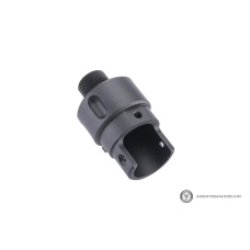 Titanium Tactical Industry Airsoft Series Threaded Receiver Adapter with Fiber Optic Front Sight for Action Army AAP-01 GBB Pistols