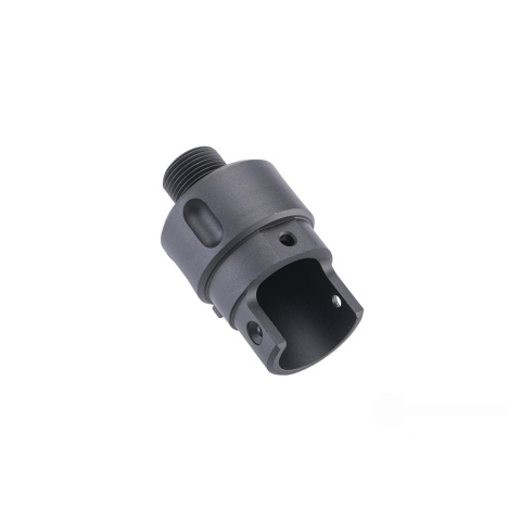 Titanium Tactical Industry Airsoft Series Threaded Receiver Adapter with Fiber Optic Front Sight for Action Army AAP-01 GBB Pistols