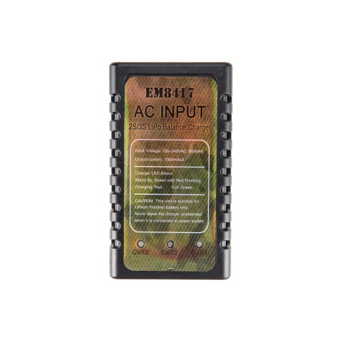 AMA AC Input 2X/3S LIPO 7.4V-11.1V Balance Charger - BLACK