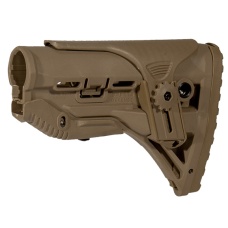 AMA Adjustable Polymer Airsoft AR-15 / M4 Retractable Crane Stock - TAN