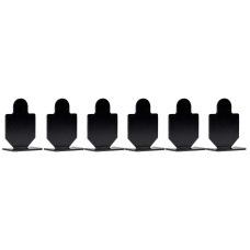 Blank Steel Soldier Training Targets (Pack of 6 / Color: Black)