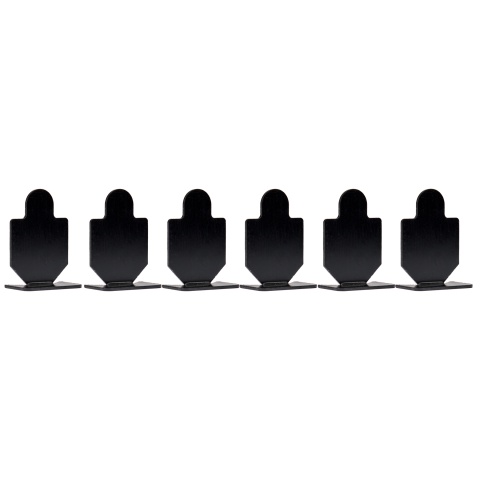Blank Steel Soldier Training Targets (Pack of 6 / Color: Black)