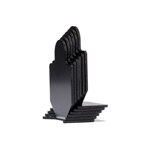 Blank Steel Soldier Training Targets (Pack of 6 / Color: Black)