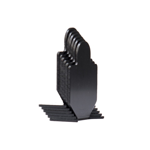 Blank Steel Soldier Training Targets (Pack of 6 / Color: Black)