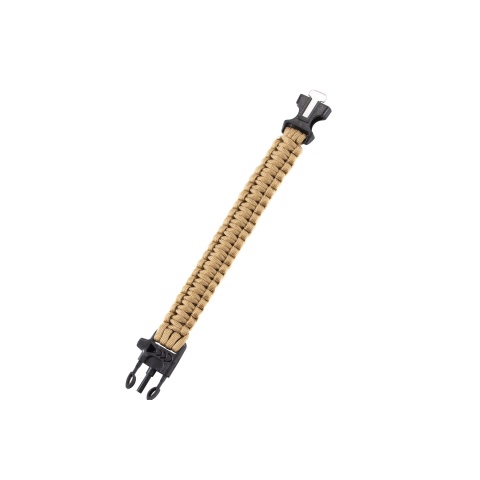 G-Force Multi-Function Survival Bracelet w/ Rope Cutting Tool, Whistle, and Fire Starter