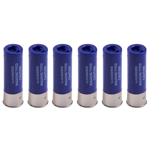 G-Force 15 Round Shotgun Shells for Multi & Single-Shot Airsoft Shotguns (Color: Purple / Pack of 6)
