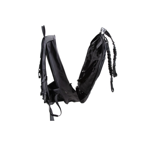 G-Force Dual Purpose Tactical Backpack & Vest (Color: Black)