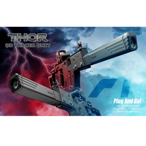 Acetech Thor with Bifrost Tracer Unit for Airsoft Kriss Vector (Color: Black)