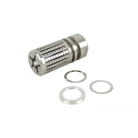 Atlas Custom Works Stainless Steel SR15 Muzzle Brake (Color: Silver)