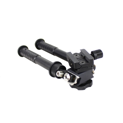 Atlas Custom Works Adjustable Folding Bipod with Pivoting Picatinny Rail Mount (Color: Black)