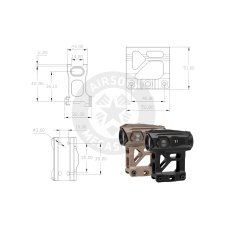 Atlas Custom Works Unit Lite Mount for T1 and T2 Optics (Tan)