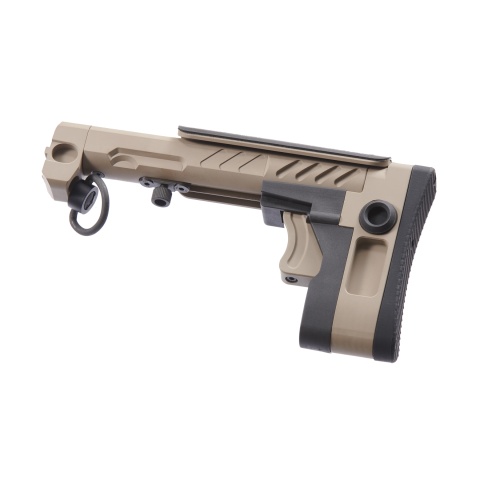 Atlas Custom Works PT-3 AK Telescopic Side Foldable Buttstock for CYMA, GHK, LCT AK Series Airsoft AEGs (Color: Tan)