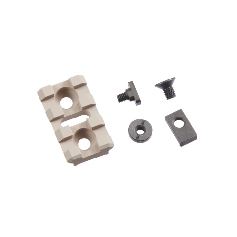 Atlas Custom Works B-2L 2 Slot Rail Section for Modular Handguard Systems (Color: Desert Tan)