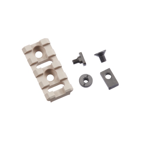 Atlas Custom Works B-2 4 Slot Rail Section for Modular Handguard Systems (Color: Desert Tan)