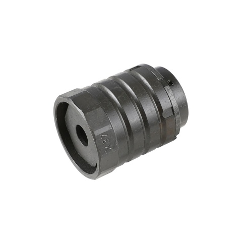 Atlas Custom Works 24mm CW 360 X37 AK Style Muzzle Brake with Blast Shield (Color: Black)