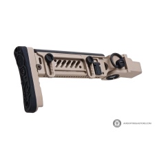 Atlas Custom Works PT-5 Side Folding Stock for GHK AKM Airsoft AEG Rifles (Color: Tan)