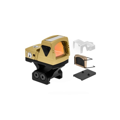 Atlas Custom Works xForce Solar Powered Mini Red Dot with Mount (Gold)