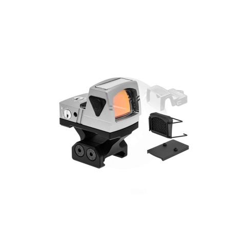 Atlas Custom Works xForce Solar Powered Mini Red Dot with Mount (Silver)