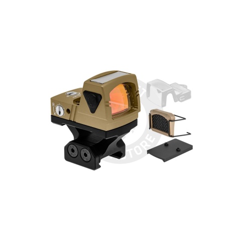 Atlas Custom Works xForce Solar Powered Mini Red Dot with Mount (Tan)