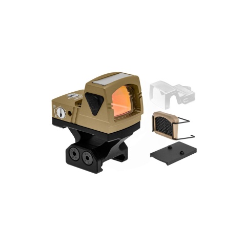 Atlas Custom Works xForce Solar Powered Mini Red Dot with Mount (Tan)