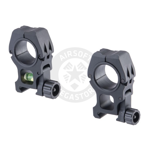 ACW M10 30mm Scope Rings w/ Bubble Level - Black