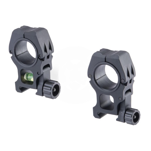 ACW M10 30mm Scope Rings w/ Bubble Level - Black