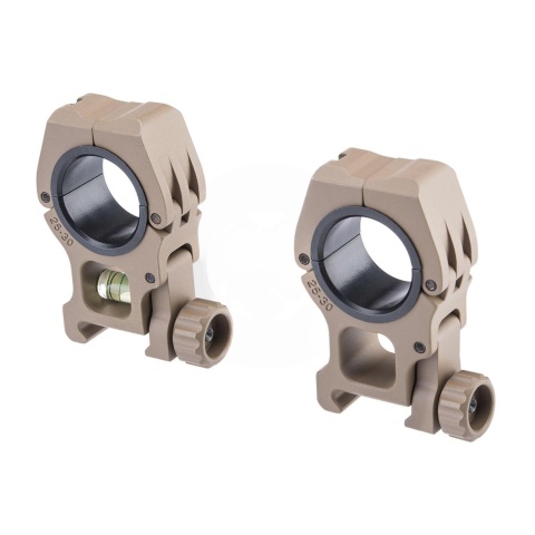 ACW M10 30mm Scope Rings w/ Bubble Level - Dark Earth