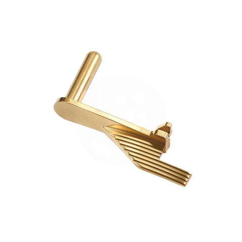 Atlas Custom Works Stainless Steel Type 1 Extended Slide Stop for Hi-Capa Airsoft Gas Blowback Pistol (Color: Gold)