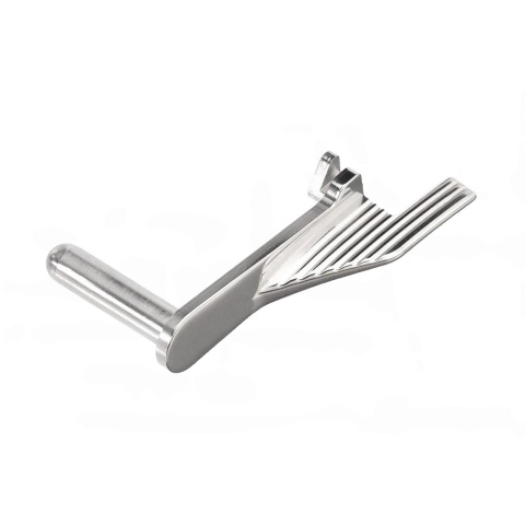 Atlas Custom Works Stainless Steel Type 1 Extended Slide Stop for Hi-Capa Airsoft Gas Blowback Pistols (Color: Silver)