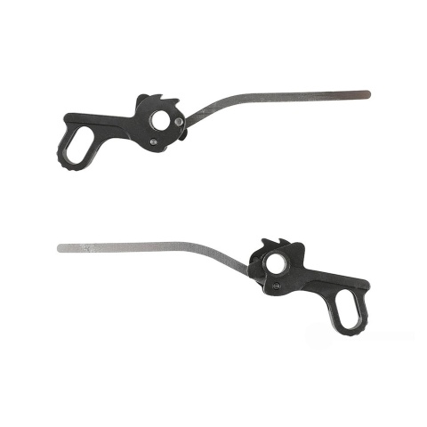 Atlas Custom Works Skeletonized Hammer and Strut Set for Hi-Capa Series Gas Blowback Airsoft Pistols (Color: Black)