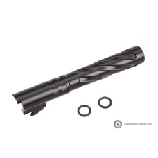 Atlas Custom Works Tornado Aluminum Outer Barrel for TM Hi-Capa 5.1 Airsoft GBB Pistols (Color: Black)