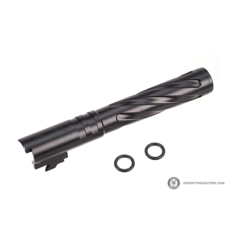 Atlas Custom Works Tornado Aluminum Outer Barrel for TM Hi-Capa 5.1 Airsoft GBB Pistols (Color: Black)
