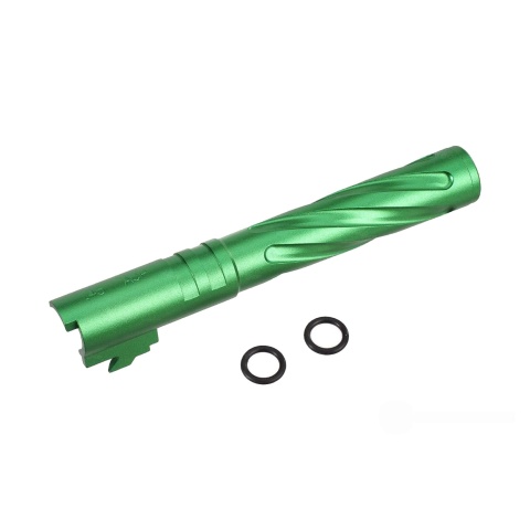 Atlas Custom Works Tornado Aluminum Outer Barrel for TM Hi-Capa 5.1 Airsoft GBB Pistols (Color: Green)
