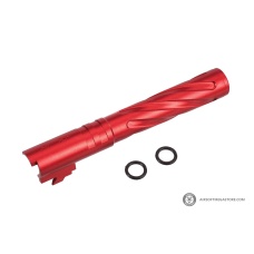Atlas Custom Works Tornado Aluminum Outer Barrel for TM Hi-Capa 5.1 Airsoft GBB Pistols (Color: Red)