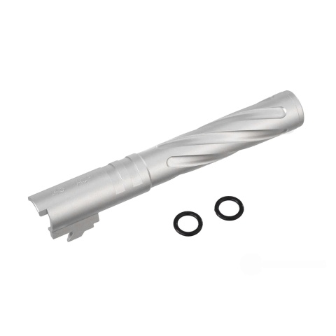 Atlas Custom Works Tornado Aluminum Outer Barrel for TM Hi-Capa 5.1 Airsoft GBB Pistols (Color: Silver)