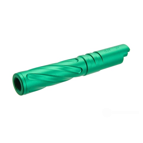 Atlas Custom Works Tornado Aluminum Outer Barrel for TM Hi-Capa 4.3 Airsoft GBB Pistols (Color: Green)