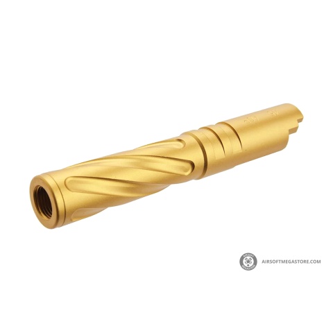 Atlas Custom Works Tornado Aluminum Outer Barrel for TM Hi-Capa 4.3 Airsoft GBB Pistols (Color: Gold)