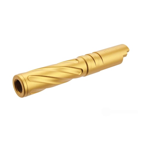 Atlas Custom Works Tornado Aluminum Outer Barrel for TM Hi-Capa 4.3 Airsoft GBB Pistols (Color: Gold)